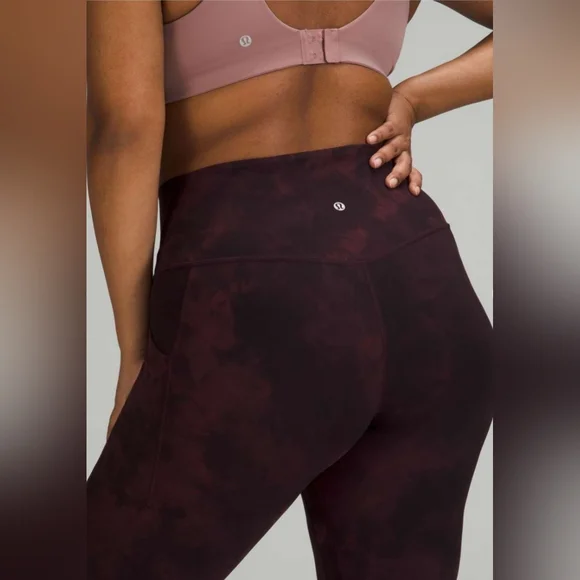 Lululemon Align HR Leggings With Pockets 25" W5DSRS 6 Diamond Dye Cassis Black - Picture 7 of 15